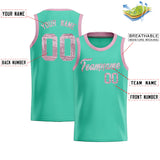 Custom Bright Green Sequined Tops Athletic Basketball Jersey