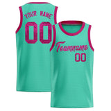 Custom Bright Green Sequined Tops Athletic Basketball Jersey