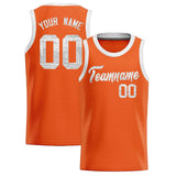 Custom Orange Sequined Tops Athletic Basketball Jersey