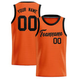 Custom Orange Sequined Tops Athletic Basketball Jersey