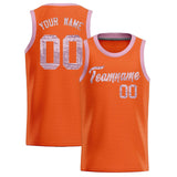 Custom Orange Sequined Tops Athletic Basketball Jersey