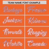 Custom Orange Sequined Tops Athletic Basketball Jersey