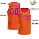 Custom Orange Sequined Tops Athletic Basketball Jersey
