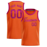 Custom Orange Sequined Tops Athletic Basketball Jersey