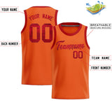 Custom Orange Sequined Tops Athletic Basketball Jersey