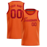 Custom Orange Sequined Tops Athletic Basketball Jersey