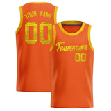 Custom Orange Sequined Tops Athletic Basketball Jersey