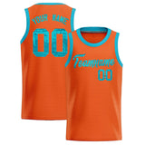Custom Orange Sequined Tops Athletic Basketball Jersey