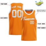 Custom Orange Sequined Tops Athletic Basketball Jersey