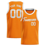 Custom Orange Sequined Tops Athletic Basketball Jersey