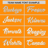 Custom Orange Sequined Tops Athletic Basketball Jersey