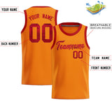 Custom Orange Sequined Tops Athletic Basketball Jersey