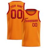 Custom Orange Sequined Tops Athletic Basketball Jersey