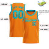 Custom Orange Sequined Tops Athletic Basketball Jersey