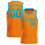 Custom Orange Sequined Tops Athletic Basketball Jersey