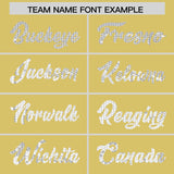 Custom Old Gold Sequined Tops Athletic Basketball Jersey