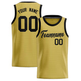 Custom Old Gold Sequined Tops Athletic Basketball Jersey