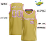 Custom Old Gold Sequined Tops Athletic Basketball Jersey