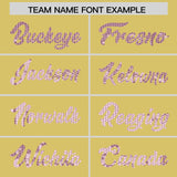 Custom Old Gold Sequined Tops Athletic Basketball Jersey