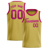 Custom Old Gold Sequined Tops Athletic Basketball Jersey