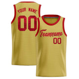 Custom Old Gold Sequined Tops Athletic Basketball Jersey