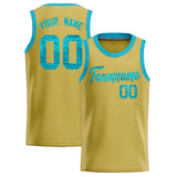 Custom Old Gold Sequined Tops Athletic Basketball Jersey