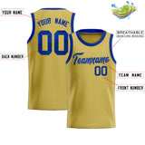 Custom Old Gold Sequined Tops Athletic Basketball Jersey