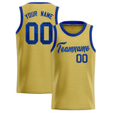 Custom Old Gold Sequined Tops Athletic Basketball Jersey