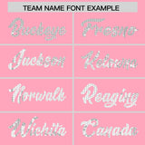 Custom Light Pink Sequined Tops Athletic Basketball Jersey