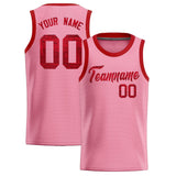Custom Light Pink Sequined Tops Athletic Basketball Jersey