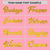 Custom Light Pink Sequined Tops Athletic Basketball Jersey