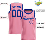 Custom Light Pink Sequined Tops Athletic Basketball Jersey