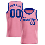 Custom Light Pink Sequined Tops Athletic Basketball Jersey