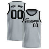 Custom Silver Sequined Tops Athletic Basketball Jersey