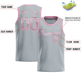Custom Silver Sequined Tops Athletic Basketball Jersey