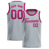 Custom Silver Sequined Tops Athletic Basketball Jersey