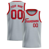 Custom Silver Sequined Tops Athletic Basketball Jersey