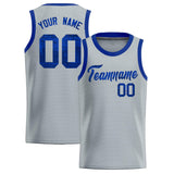 Custom Silver Sequined Tops Athletic Basketball Jersey