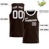 Custom Brown Sequined Tops Athletic Basketball Jersey