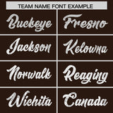 Custom Brown Sequined Tops Athletic Basketball Jersey