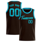 Custom Brown Sequined Tops Athletic Basketball Jersey
