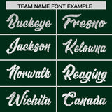 Custom Hunter Green Sequined Tops Athletic Basketball Jersey