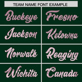 Custom Hunter Green Sequined Tops Athletic Basketball Jersey