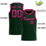 Custom Hunter Green Sequined Tops Athletic Basketball Jersey