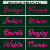 Custom Hunter Green Sequined Tops Athletic Basketball Jersey