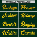 Custom Hunter Green Sequined Tops Athletic Basketball Jersey