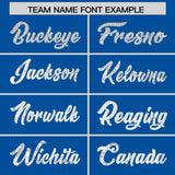 Custom Royal Sequined Tops Athletic Basketball Jersey