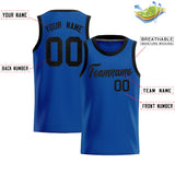 Custom Royal Sequined Tops Athletic Basketball Jersey