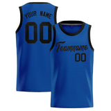 Custom Royal Sequined Tops Athletic Basketball Jersey