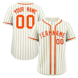 Custom Stripe Fashion Design Full Button Baseball Jersey Add Team Name Number